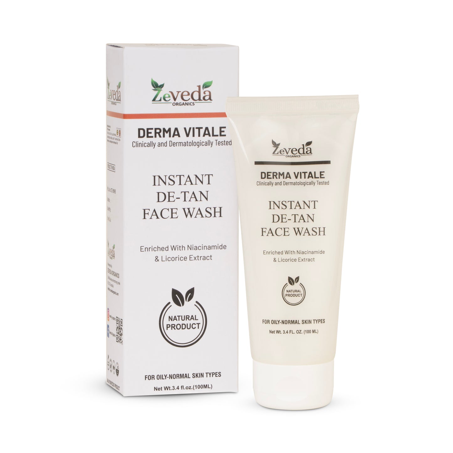 Instant Brightening Face Wash with Niacinamide & Licorice (100ml)