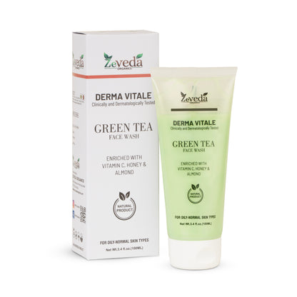 Green Tea Face Wash with Vitamin C, Honey & Almond (100ml)