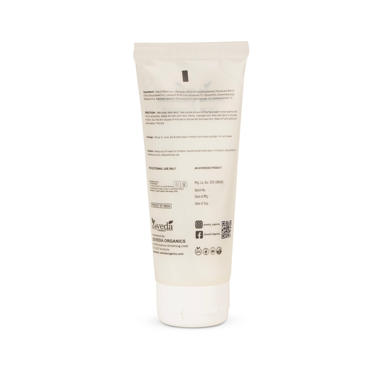 Instant Brightening Face Wash with Niacinamide & Licorice (100ml)