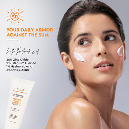 Vitamin C Sunscreen SPF 50 PA+++ with Hyaluronic Acid (100ml)
