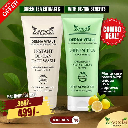 Face Wash Duo – De-Tan + Green Glow Combo